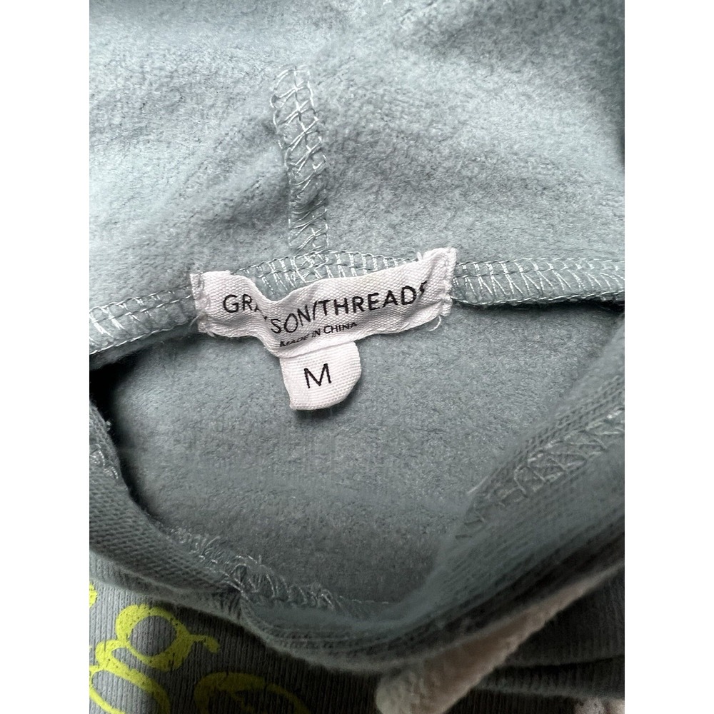 Grayson Threads Hooded Crop Sweatshirt Med Creating Change Bold Print Spellout - Picture 9 of 15